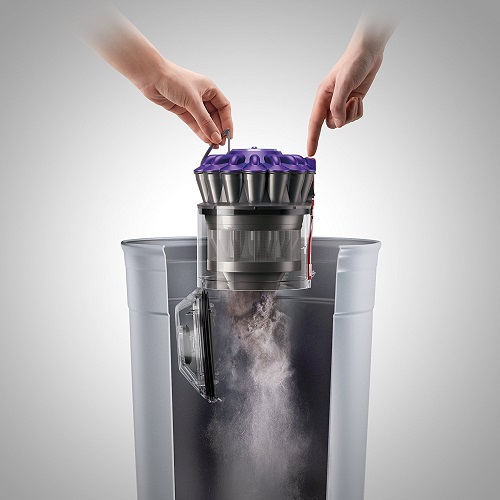 Dyson DC39 canister multifloor vacuum bin emptying