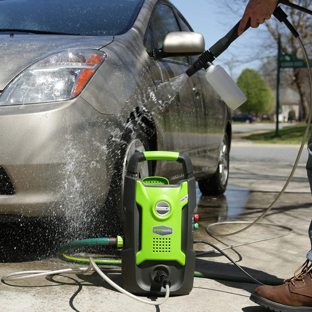 Greenworks-1500-PSI-13-Amp-1.2-GPM-Pressure-Washer-GPW1501-Car