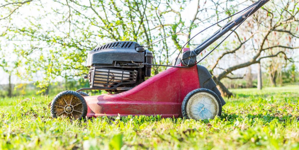 lawn-mower-on-field