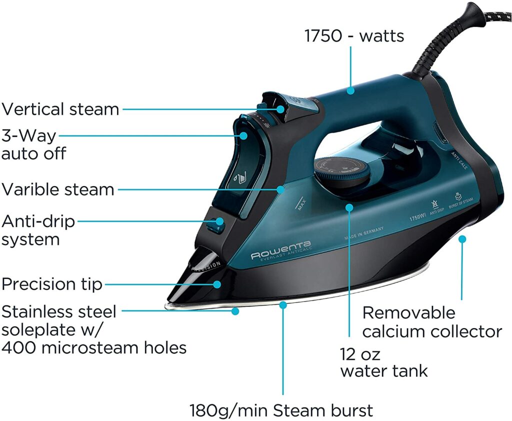 rowenta-anti-calc-steam-iron-specifications