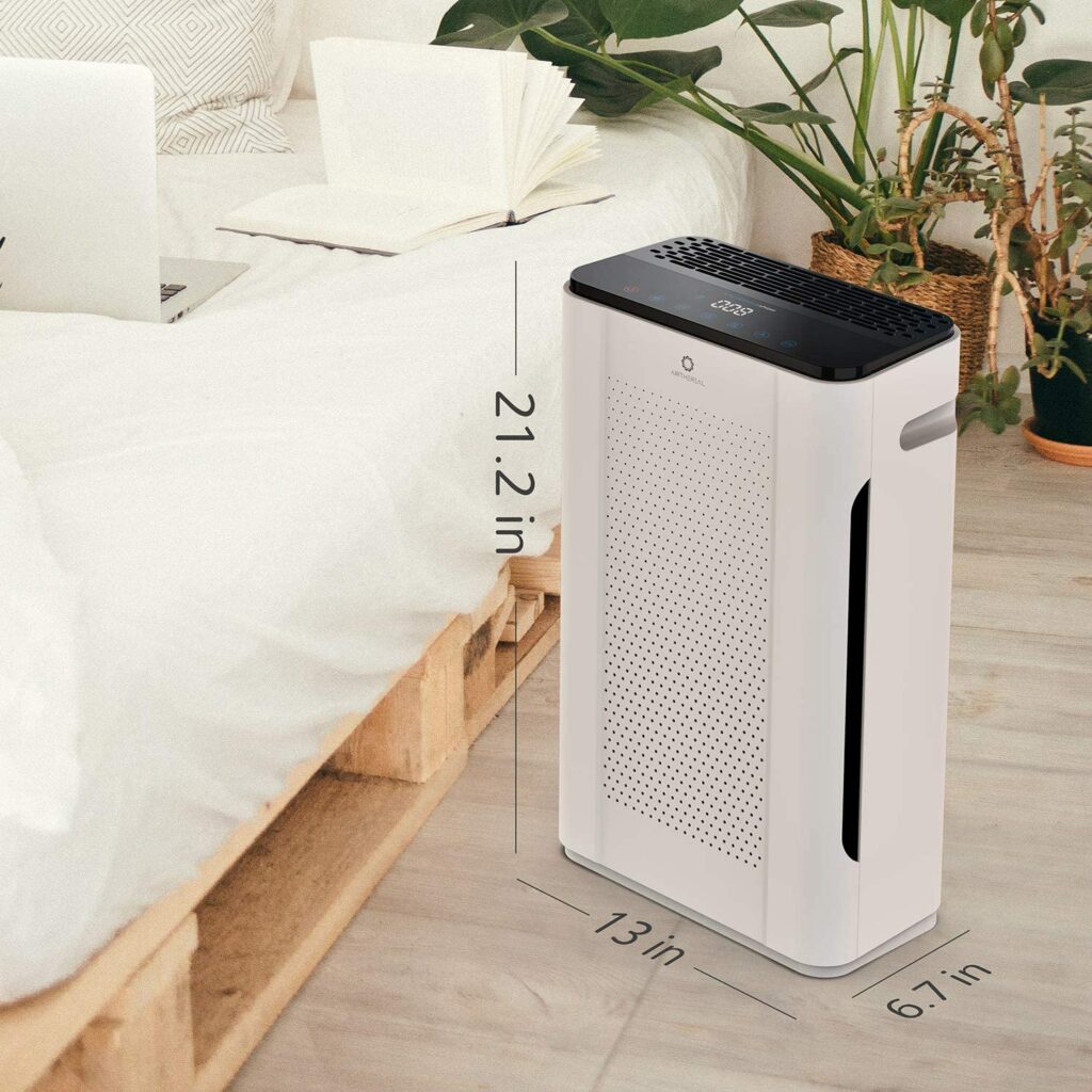 airthereal-ionic-air-purifier-size