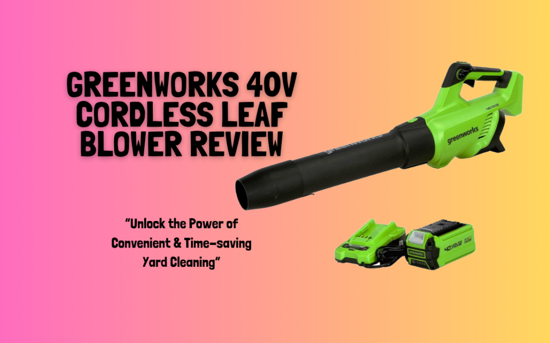 Quick Review Of The Greenworks 40V Cordless Leaf Blower