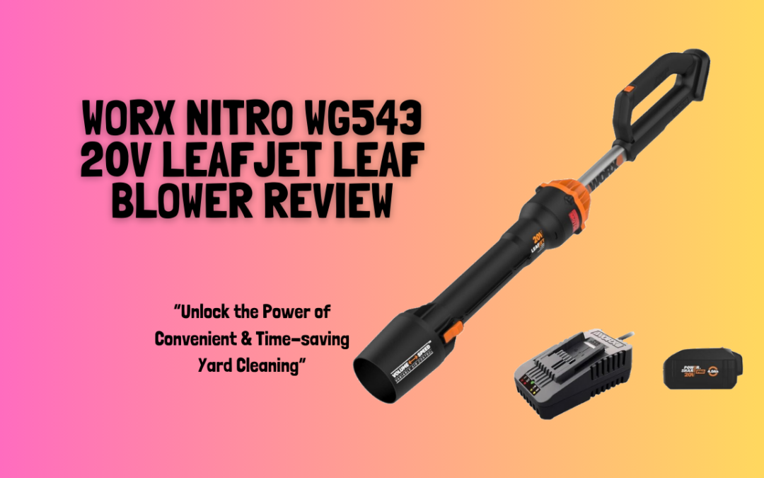 Quick Review of The Worx Nitro WG543 20V LEAFJET Leaf Blower